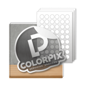 Planilla de stickers vinil transparente
