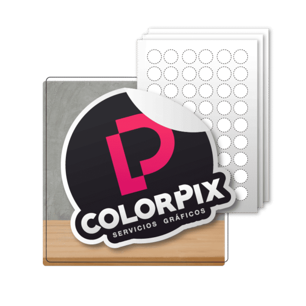 Planilla de stickers papel adhesivo