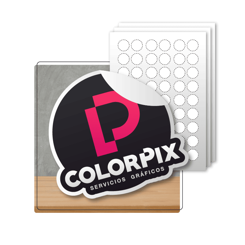 Planilla de stickers papel adhesivo