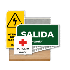 Señalética vinil sobre coroplast