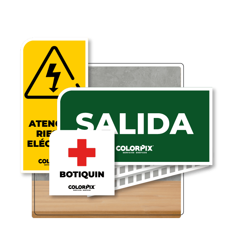 Señalética vinil sobre coroplast