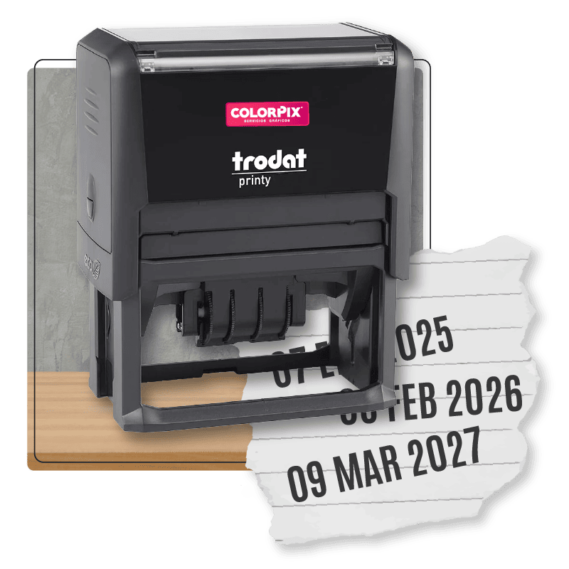 <b> Sello Trodat fechador 7.5x3.8cm  </b> <i> (Automático  4726) </i>