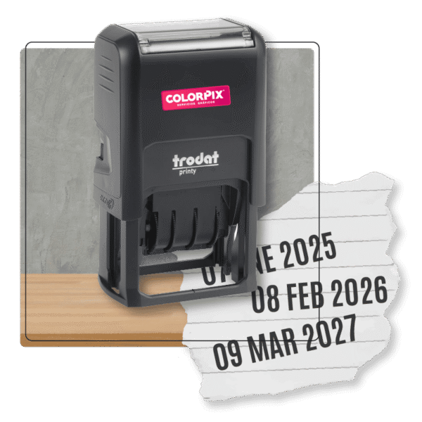 <b> Sello Trodat fechador 4.1x2.4cm  </b> <i> (Automático  4750) </i>