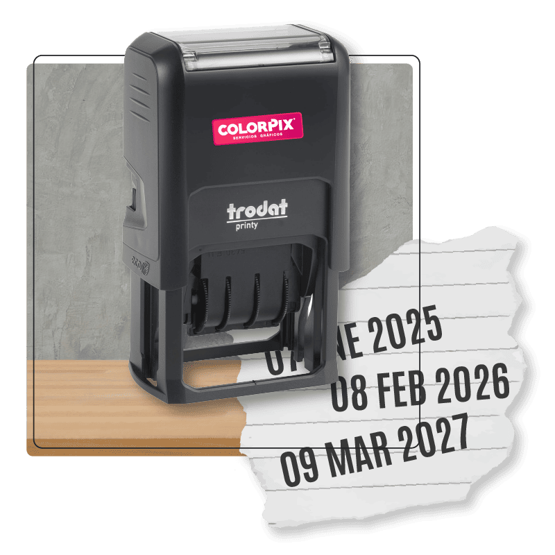 <b> Sello Trodat fechador 4.1x2.4cm </b> <i> (Automático 4750) </i>