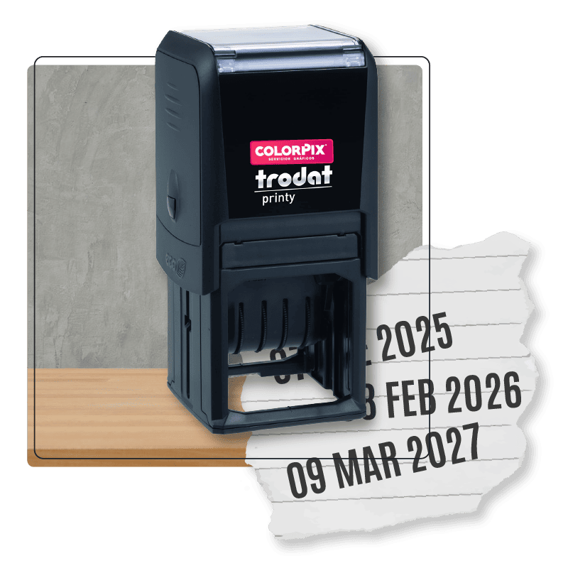 <b> Sello Trodat fechador 4x4cm </b> <i> (Automático 4724) </i>