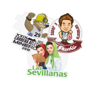 Planilla de stickers en vinil transparente personalizados Colorpix