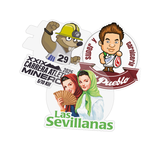 Planilla de stickers en vinil transparente personalizados Colorpix