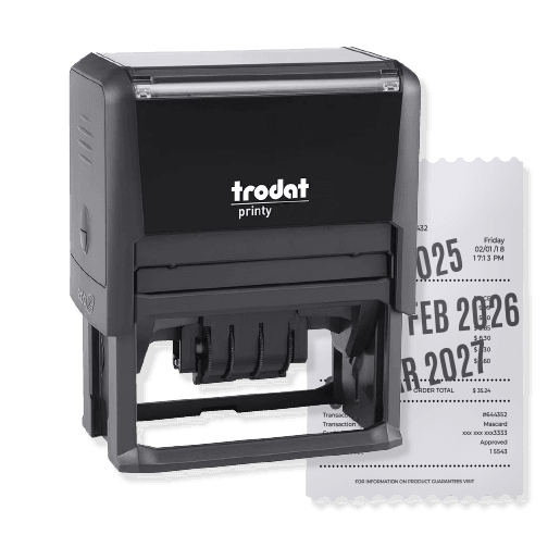 Sello fechador automatico modelo 4726 con texto personalizado Colorpix