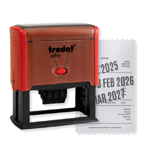 Sello fechador automatico modelo 4731 con texto personalizado Colorpix